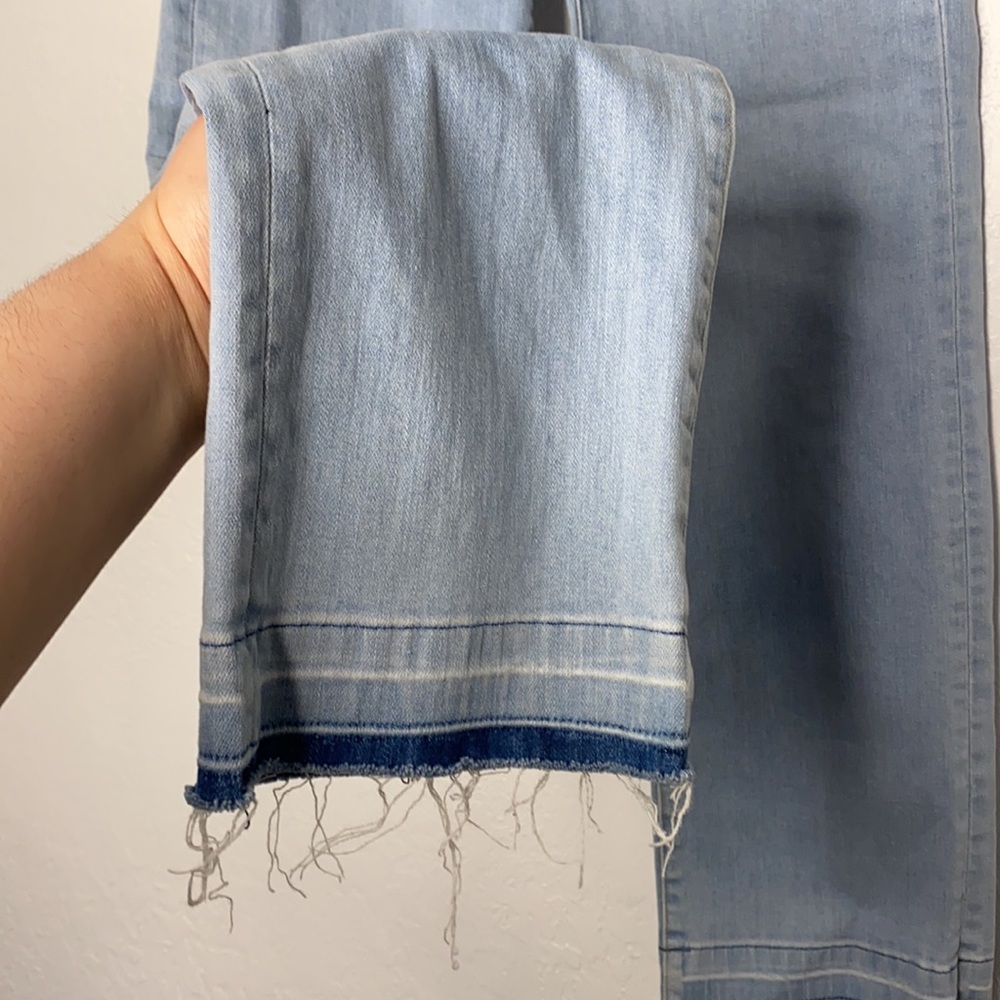 Veronica Beard Jackie 10” In Sky W/Fray Straight Leg Jeans Size 25 EUC - Picture 11 of 13